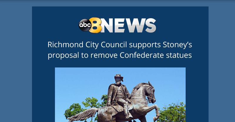 Richmond City Council supports Stoney’s proposal to remove Confederate statues